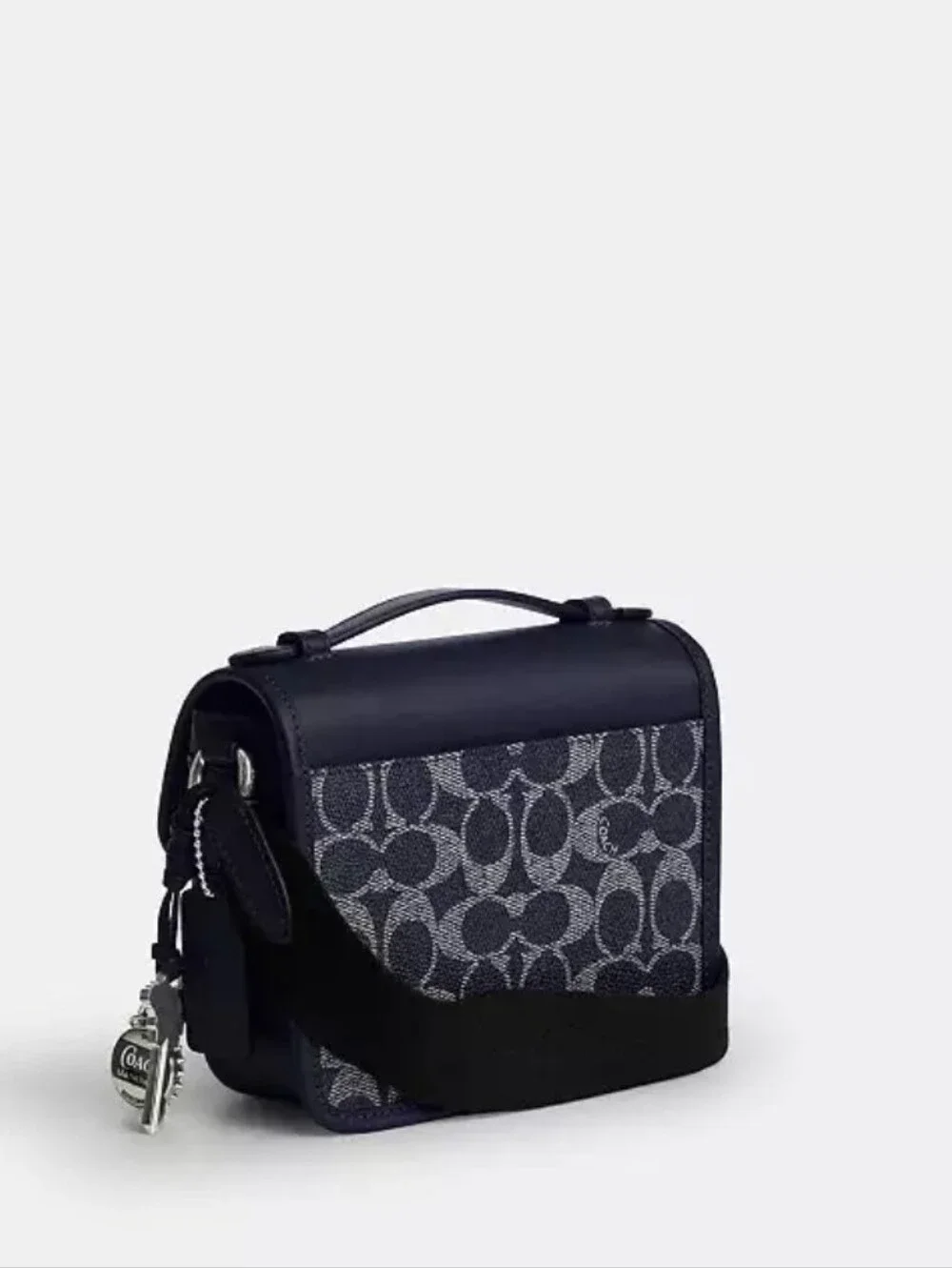Coach Racer Crossbody Bag In Signature Canvas With Charms